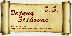 Dejana Štikovac vizit kartica